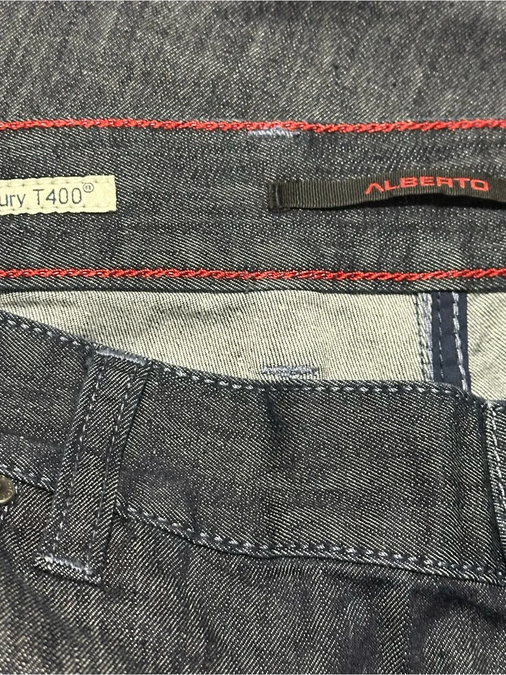 Alberto Men's Size 38 x 32 Dark Indigo Blue Straight Leg Jeans